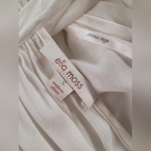 Ella's Moss Stella Derp V Tank With Rope Tie Top S White New - Picture 3 of 5